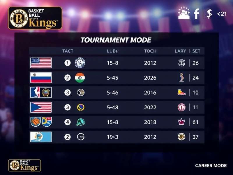 Basket Ball India Kings career mode progression